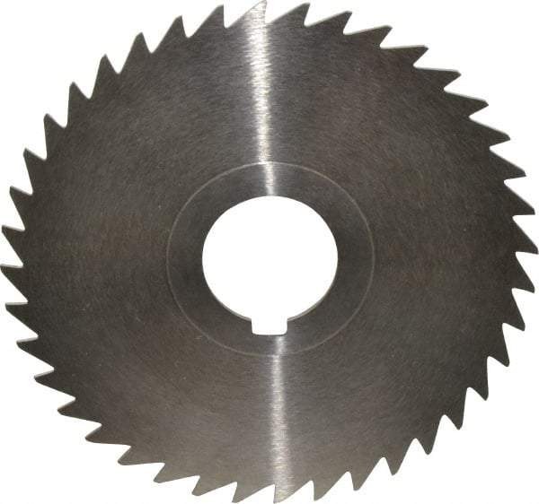 Keo - 4" Diam x 3/64" Blade Thickness x 1" Arbor Hole Diam, 40 Tooth Slitting and Slotting Saw - Arbor Connection, Right Hand, Uncoated, High Speed Steel, Concave Ground, Contains Keyway - USA Tool & Supply