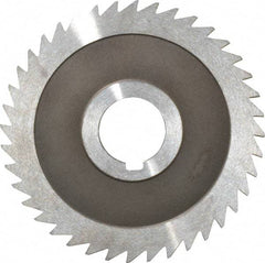 Keo - 4" Diam x 1/8" Blade Thickness x 1" Arbor Hole Diam, 40 Tooth Slitting and Slotting Saw - Arbor Connection, Right Hand, Uncoated, High Speed Steel, Concave Ground, Contains Keyway - USA Tool & Supply