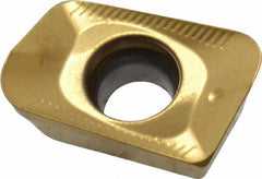 Seco - XOMX120420 ME08 Grade F40M Carbide Milling Insert - TiAlN/TiN Finish, 0.157" Thick, 0.079" Corner Radius - USA Tool & Supply