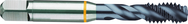 M10x1.0 D5 3-Flute HSS-E Semi-Bottoming 40 degree Spiral Flute Tap-TiCN - USA Tool & Supply