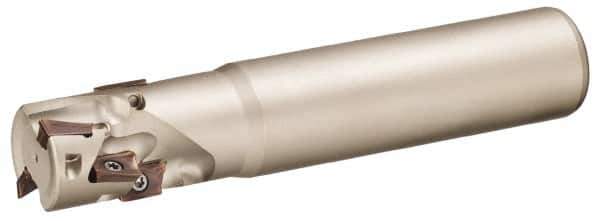 Sumitomo - 32mm Cut Diam, 32mm Shank Diam, 140mm OAL, Indexable Square Shoulder End Mill - WRX 2000 Inserts, Cylindrical Shank, 90° Lead Angle, Series WaveMill - USA Tool & Supply