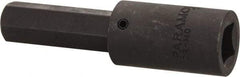 Paramount - 1/2" Drive, 15mm Impact Hex Bit Socket - 3-5/8" OAL - USA Tool & Supply