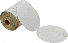 3M - 5" Diam, 220 Grit Silicon Carbide Adhesive PSA Disc - Very Fine Grade, Gray, A Weighted Backing, Flexible, Use with Random Orbital Sanders - USA Tool & Supply
