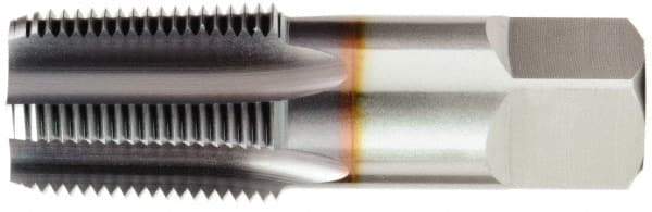 OSG - 1/8-27 NPT Thread, 4 Flute Standard Pipe Tap - 2-1/8" OAL, 3/4" Thread Length, 5/16" Shank Diam, Bright Finish, High Speed Steel - Exact Industrial Supply