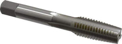 OSG - M14x2.00 Metric Coarse 6H 4 Flute Bright Finish High Speed Steel Straight Flute Standard Hand Tap - Taper, Right Hand Thread, 3-19/32" OAL, 1-21/32" Thread Length, D7 Limit, Oversize - Exact Industrial Supply