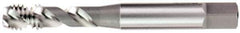 OSG - M12x1.25 Metric Fine 3 Flute Modified Bottoming Spiral Flute Tap - Vanadium High Speed Steel, Nitride Finish, 3-3/8" OAL, Right Hand Flute, Right Hand Thread, D5, Series 13119 - USA Tool & Supply