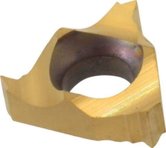 Carmex - 06IL Internal Left Hand 32 UN Laydown Threading Insert - Grade BXC, TiN Coated Carbide - USA Tool & Supply