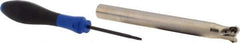 Seco - 5/8" Cut Diam, 0.03" Max Depth, 5/8" Shank Diam, Cylindrical Shank Indexable High-Feed End Mill - Screw Holding Method, LP.. 06 Insert, R217.21 Toolholder, Through Coolant - USA Tool & Supply