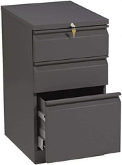 Hon - 15" Wide x 28" High x 19-7/8" Deep, 3 Drawer Pedestal - Steel, Charcoal - USA Tool & Supply