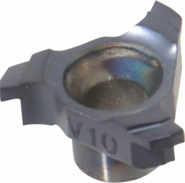 Carmex - C12 W10 Grade MT7, 0.47" Cutting Width Carbide Mill Grooving Insert - 0.039" Max Depth of Cut, Right Hand, 0.004" Corner Radius, TiAlN Finish - USA Tool & Supply