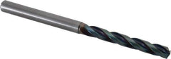 OSG - 7.5mm 140° Solid Carbide Jobber Drill - WD1 Finish, Spiral Flute, Straight Shank, 118mm OAL, Split Point - USA Tool & Supply