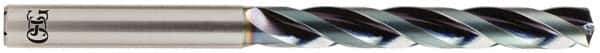 OSG - Letter P 140° Solid Carbide Jobber Drill - WD1 Finish, Right Hand Cut, Spiral Flute, Straight Shank, 128mm OAL, Standard Point - USA Tool & Supply