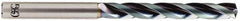 OSG - 14.4mm 140° Solid Carbide Jobber Drill - WD1 Finish, Right Hand Cut, Spiral Flute, Straight Shank, 185mm OAL, Standard Point - USA Tool & Supply