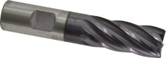 OSG - 3/4", 1-5/8" LOC, 3/4" Shank Diam, 3-7/8" OAL, 6 Flute, Cobalt Square End Mill - Single End, TiAlN Finish, Spiral Flute, 30° Helix, Centercutting, Right Hand Cut, Right Hand Flute, Series 541 - USA Tool & Supply