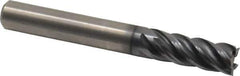 Kennametal - 5/16", 3/4" LOC, 5/16" Shank Diam, 2-1/2" OAL, 5 Flute, Solid Carbide Square End Mill - Single End, AlTiN Finish, Spiral Flute, 30° Helix, Right Hand Cut, Right Hand Flute, Series UCDE - USA Tool & Supply