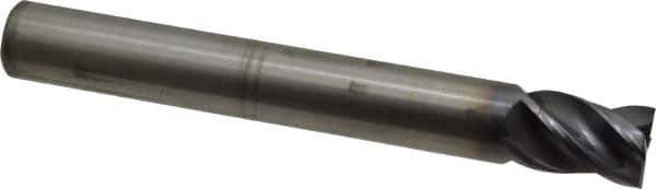 Kennametal - 3/4", 1" LOC, 3/4" Shank Diam, 6" OAL, 4 Flute, Solid Carbide Square End Mill - Single End, AlTiN Finish, Spiral Flute, 38° Helix, Centercutting, Right Hand Cut, Right Hand Flute, Series HPRSHV - USA Tool & Supply