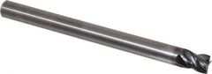 Kennametal - 1/2", 5/8" LOC, 1/2" Shank Diam, 6" OAL, 4 Flute, Solid Carbide Square End Mill - Single End, AlTiN Finish, Spiral Flute, 38° Helix, Centercutting, Right Hand Cut, Right Hand Flute, Series HPRSHV - USA Tool & Supply