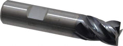 Kennametal - 5/8", 3/4" LOC, 5/8" Shank Diam, 3" OAL, 4 Flute, Solid Carbide Square End Mill - Single End, AlTiN Finish, Spiral Flute, 38° Helix, Centercutting, Right Hand Cut, Right Hand Flute, Series HPHV - USA Tool & Supply