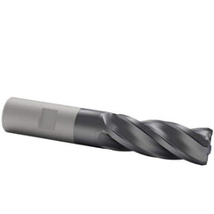 Kennametal - 5/8", 4 Flute, Solid Carbide, 0.09" Corner Radius End Mill - 3-1/2" OAL, 1-1/4" LOC - USA Tool & Supply
