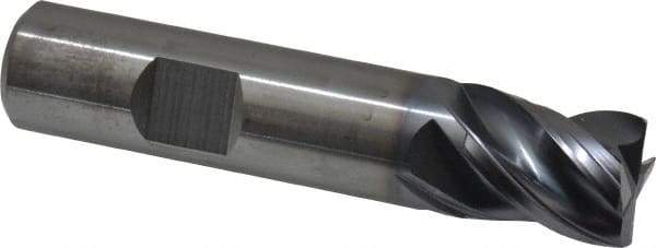 Kennametal - 5/8", 4 Flute, Solid Carbide, Corner Chamfer End Mill - 3" OAL, 3/4" LOC - USA Tool & Supply
