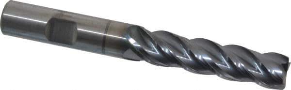 Kennametal - 1/2", 4 Flute, Solid Carbide, 0.03" Corner Radius End Mill - 4" OAL, 2" LOC - USA Tool & Supply