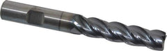 Kennametal - 1/2", 4 Flute, Solid Carbide, 0.03" Corner Radius End Mill - 4" OAL, 2" LOC - USA Tool & Supply