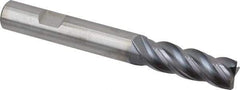 Kennametal - 1/2", 4 Flute, Solid Carbide, Corner Chamfer End Mill - 4" OAL, 1-1/2" LOC - USA Tool & Supply
