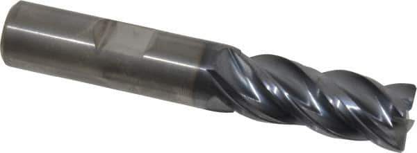 Kennametal - 1/2", 4 Flute, Solid Carbide, Corner Chamfer End Mill - 3" OAL, 1-1/4" LOC - USA Tool & Supply
