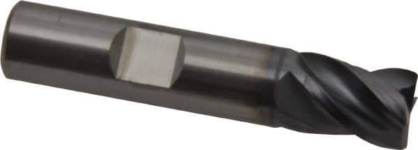 Kennametal - 1/2", 4 Flute, Solid Carbide, Corner Chamfer End Mill - 2-1/2" OAL, 5/8" LOC - USA Tool & Supply
