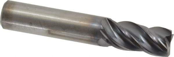 Kennametal - 7/16", 4 Flute, Solid Carbide, Corner Chamfer End Mill - 2-1/2" OAL, 7/8" LOC - USA Tool & Supply