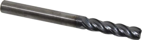 Kennametal - 3/8", 4 Flute, Solid Carbide, 0.06" Corner Radius End Mill - 4" OAL, 1-1/2" LOC - USA Tool & Supply
