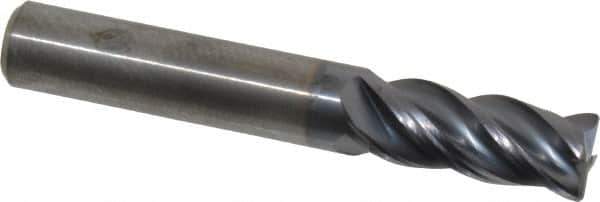 Kennametal - 3/8", 4 Flute, Solid Carbide, 0.03" Corner Radius End Mill - 2-1/2" OAL, 7/8" LOC - USA Tool & Supply