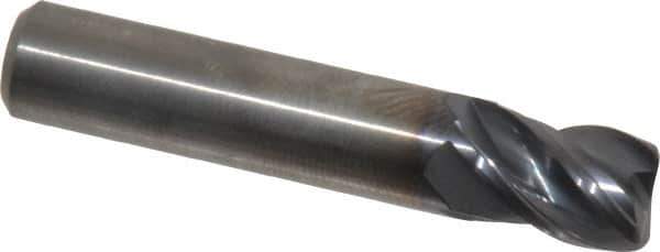 Kennametal - 3/8", 4 Flute, Solid Carbide, 0.03" Corner Radius End Mill - 2" OAL, 1/2" LOC - USA Tool & Supply