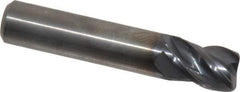 Kennametal - 3/8", 4 Flute, Solid Carbide, 0.03" Corner Radius End Mill - 2" OAL, 1/2" LOC - USA Tool & Supply