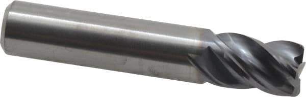 Kennametal - 3/8", 4 Flute, Solid Carbide, Corner Chamfer End Mill - 2" OAL, 1/2" LOC - USA Tool & Supply