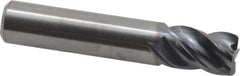 Kennametal - 3/8", 4 Flute, Solid Carbide, Corner Chamfer End Mill - 2" OAL, 1/2" LOC - USA Tool & Supply