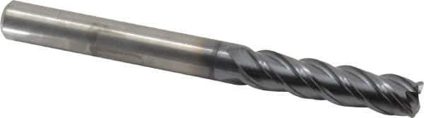 Kennametal - 5/16", 4 Flute, Solid Carbide, 0.03" Corner Radius End Mill - 3-1/4" OAL, 1-1/4" LOC - USA Tool & Supply