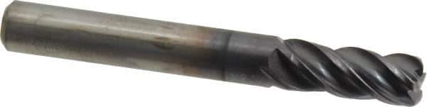 Kennametal - 5/16", 4 Flute, Solid Carbide, 0.06" Corner Radius End Mill - 2-1/2" OAL, 3/4" LOC - USA Tool & Supply