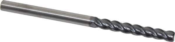 Kennametal - 1/4", 4 Flute, Solid Carbide, 0.03" Corner Radius End Mill - 4" OAL, 1-3/4" LOC - USA Tool & Supply
