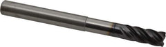 Kennametal - 3/8", 5 Flute, Solid Carbide, 0.015" Corner Radius End Mill - 4" OAL, 7/8" LOC, 1-7/8" Extended Reach - USA Tool & Supply