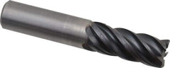 Kennametal - 5/8", 5 Flute, Solid Carbide, 0.03" Corner Radius End Mill - 3-1/2" OAL, 1-1/4" LOC - USA Tool & Supply