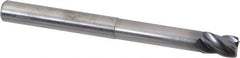Kennametal - 3/8", 4 Flute, Solid Carbide, 0.03" Corner Radius End Mill - 4" OAL, 1/2" LOC, 2" Extended Reach - USA Tool & Supply