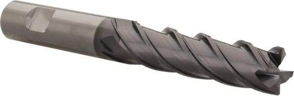 Kennametal - 3/4", 4 Flute, Solid Carbide, Corner Chamfer End Mill - 6" OAL, 3" LOC - USA Tool & Supply