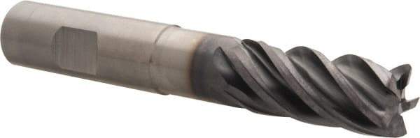 Kennametal - 5/8", 5 Flute, Solid Carbide, 0.03" Corner Radius End Mill - 4" OAL, 1-1/4" LOC, 2-1/4" Extended Reach - USA Tool & Supply
