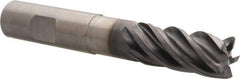 Kennametal - 5/8", 5 Flute, Solid Carbide, 0.03" Corner Radius End Mill - 4" OAL, 1-1/4" LOC, 2-1/4" Extended Reach - USA Tool & Supply