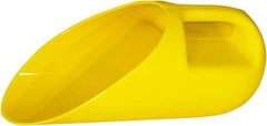 Trynex - 80 oz Yellow Plastic Round Bottom Scoop - 7" Wide x 7" Deep Bowl, 5" Handle Length, 14-1/2" OAL - USA Tool & Supply