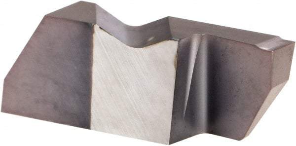 Kennametal - 3125NFD K Grade KCU25, 3.18mm Cutting Width Carbide Grooving Insert - 6.35mm Max Depth of Cut, Right Hand, 0.19mm Corner Radius, AlTiN Finish - USA Tool & Supply