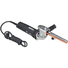 Dynabrade - 1/4 to 3/4 x 18 to 24 Inch, 11,000 RPM Electric Belt Sander - 120 Volts, 6 Amps, 2,356 FPM Speed - USA Tool & Supply