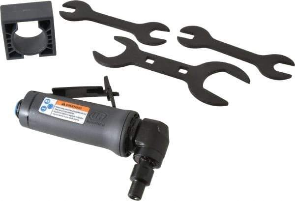 Ingersoll-Rand - 1/4" Collet, Angle Handle, Angle Air Die Grinder - 12,000 RPM, Dual Capable Exhaust, 19 CFM, 0.4 hp - USA Tool & Supply