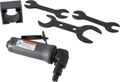 Ingersoll-Rand - 1/4" Collet, Angle Handle, Angle Air Die Grinder - 12,000 RPM, Dual Capable Exhaust, 19 CFM, 0.4 hp - USA Tool & Supply